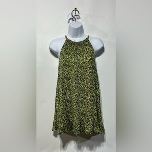 MK Michael Kors Sunflower Blouse with Gold Chain Floral Top Size Medium NWT